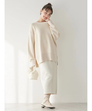 AMERICAN HOLIC 柄編ニットプルオーバー Ivory