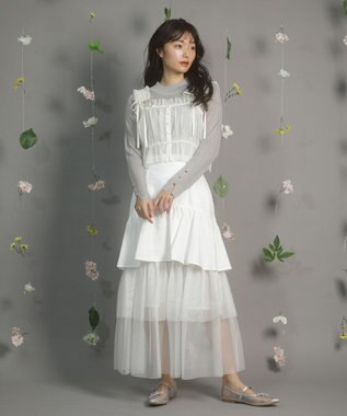 Green Parks ｄａｚｚｌｉｎ　チュールビスチェ Off White