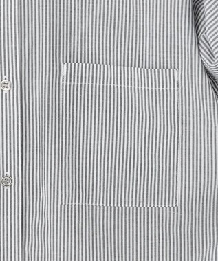 ANY コットンエアーウォッシュ5分袖シャツ ストライプ