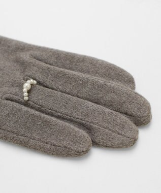 ORuKuBET 【オンワード・クローゼット限定】パールリング風エコファージャージグローブ (WOMEN)【スクワラン加工 / 抗菌機能・タッチパネル対応】 ブラウン