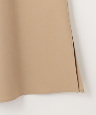 組曲 【洗える・シワになりにくい】リネン混オックスストレッチ キャミワンピース ベージュ系