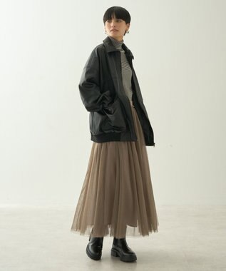 AMERICAN HOLIC フェイクレザーブルゾン Black