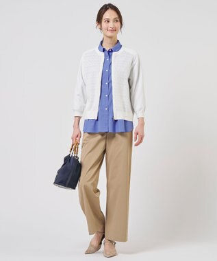 J.PRESS LADIES S 【WEB限定カラーあり】SOFT TC ストレッチ シャツ ブラウス 【WEB限定】ブルー系