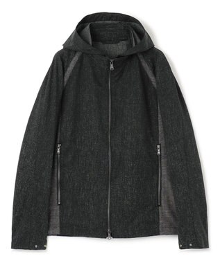 JOSEPH HOMME クールドッツストレッチ　フードブルゾン ブラック系