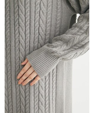 Green Parks ケーブルニットミニワンピース Gray