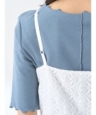 earth music&ecology フラワーレースキャミワンピース Off White