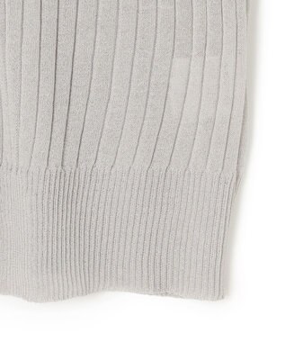 J.PRESS YORK STREET 【WOMEN】シアワイド リブカーディガン ライトグレー系