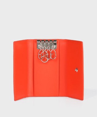 Paul Smith マーケトリーストライプラビット キーケース コーラル