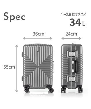 Samsonite サムソナイト スーツケース 34L  インターセクト スピナー55 INTERSECT シルバー