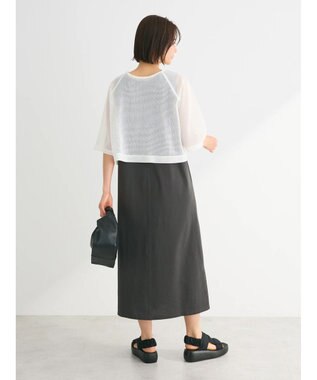 Green Parks ＳＥＴ２点　メッシュ＋ノースリーブワンピース Off White