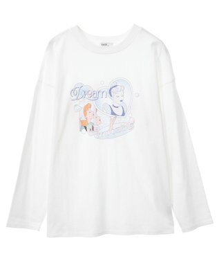 earth music&ecology シンデレラ／プリントロンＴＥＥ White