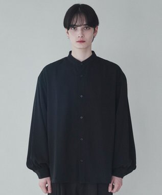 WEGO トロミBIGバンドカラーシャツ ブラック