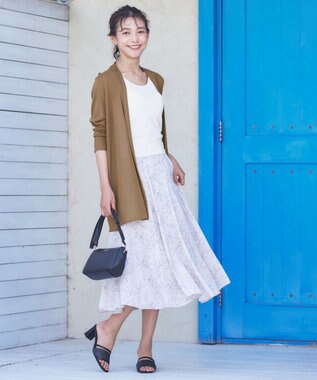 Tiaclasse L 【新色追加・UVケア・接触冷感】ロングトッパーカーディガン キャメル