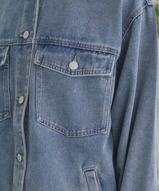 WEGO 【ANGIE VINTAGE】オーバーサイズデニムジャケット ブルー