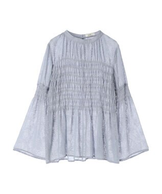 earth music&ecology ジャガードシャーリングプルオーバー Sax