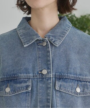 WEGO 【ANGIE VINTAGE】オーバーサイズデニムジャケット ブルー