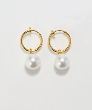 Phoebe 〈金属アレルギー対応〉バランスパールフープイヤリング　ゴールド/ステンレス/大ぶり/存在感◎/主役級