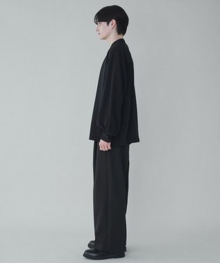 WEGO トロミBIGバンドカラーシャツ ブラック