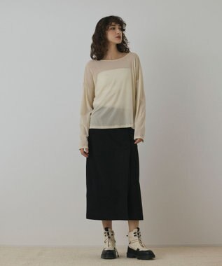 GRACE CONTINENTAL フロッキーオーバーカットトップ キナリ