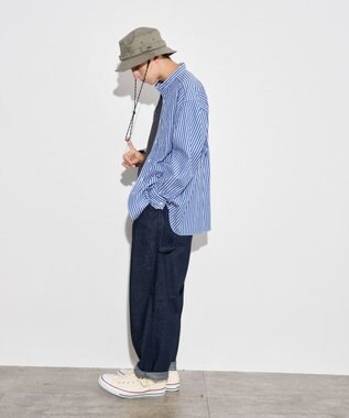 J.PRESS YORK STREET 【UNISEX】タイプライターストライプ シャツ ネイビー系1