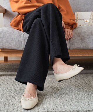 WEGO 裏起毛ワイドイージーパンツ ダークグレー