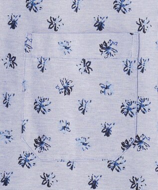 JOSEPH ABBOUD 【ジャージー素材・ストレッチ・イージーケア】コンパクトジャージープリント シャツ ブルー系5