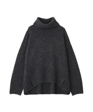 YECCA VECCA スリットタートルネックニット Charcoal Gray
