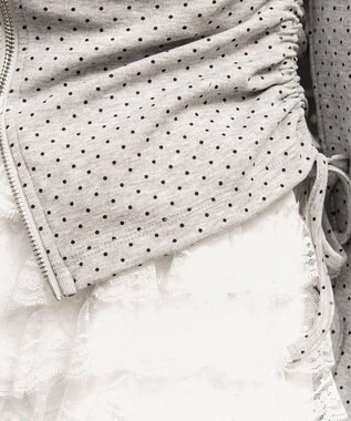 WEGO サイドリボンカットジップパーカー 柄2