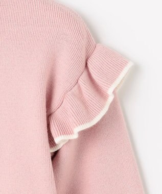 ANY KIDS 肩フリル しあわせタッチニット ピンク