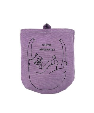 ROOTOTE 2673【ミニサイズ エコバッグ：ネコ柄】/ NA.ルーショッパーミニ.マルシェ-B 05：グロゼイユ