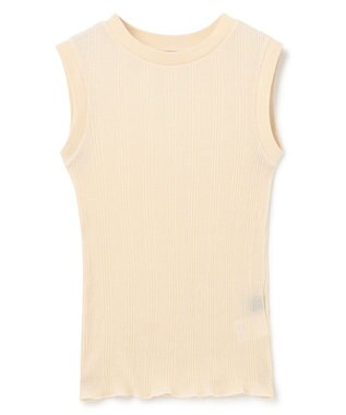 uncrave 【手洗い可】シアー ランダムリブ ノースリーブ カットソー（uncrave STANDARD） エクリュ