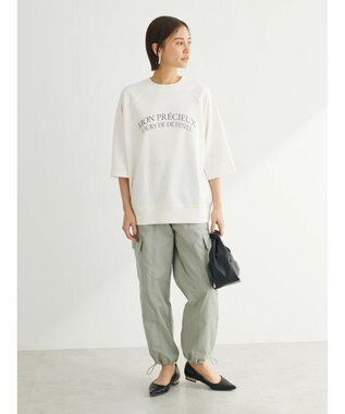 Green Parks BEST PRICE ２ｗａｙ ミニ裏毛ロゴトレＴＥＥ Off White