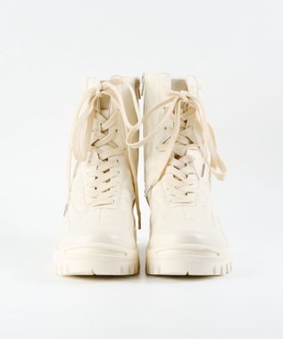 BONTRE 【MIONOTIS/ミオノティス】キルティングレースアップショートブーツ/40512 アイボリー