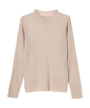 earth music&ecology シアーリブニットプルオーバー Beige