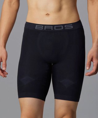 WACOAL MEN スパッツ 【CROSSWALKER】 吸放湿性 吸汗速乾性 前閉じ ロング丈 メンズ インナー GX6008 /ブロス バイ ワコールメン ブラック