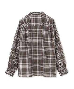 UNFILO MENS イージーケア エアリーシアーシャツ ブラウンチェック