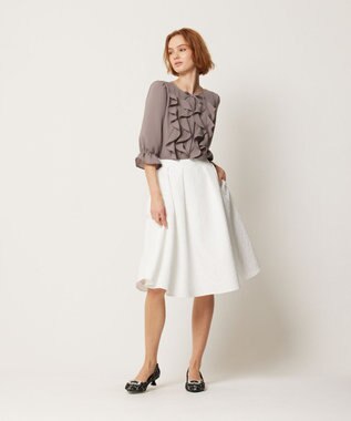 TOCCA 【消臭・洗える】PROMISE RIBBON FRILL ブラウス モカ系