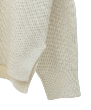 AMERICAN HOLIC バイパチラメ入りＶネック片畦ニットカーディガ Ivory