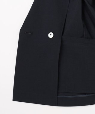 J.PRESS LADIES S BREEZ COOL トロ ハーフスリーブ ダブル ジャケット ネイビー系