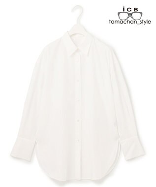 ICB 【ICB×tamachan_style コラボ】 スタイルアップ ビッグシャツ オフホワイト系