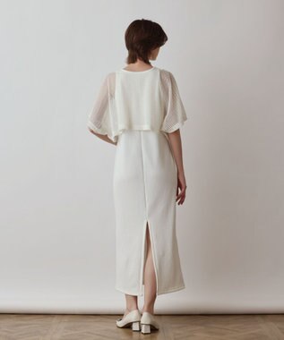 GRACE CONTINENTAL メッシュレイヤードワンピース ホワイト