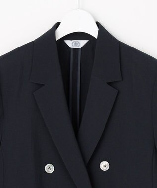 J.PRESS LADIES S BREEZ COOL トロ ハーフスリーブ ダブル ジャケット ネイビー系