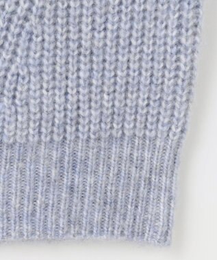 ANY SIS 【洗える】袖ケーブルショート ニット ライトブルー