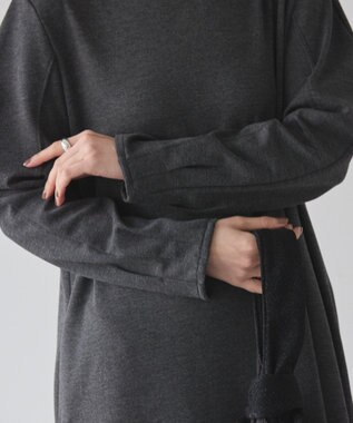 AMERICAN HOLIC 袖コンシャスポンチワンピース Gray Mixture