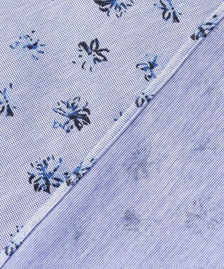 JOSEPH ABBOUD 【ジャージー素材・ストレッチ・イージーケア】コンパクトジャージープリント シャツ ブルー系5