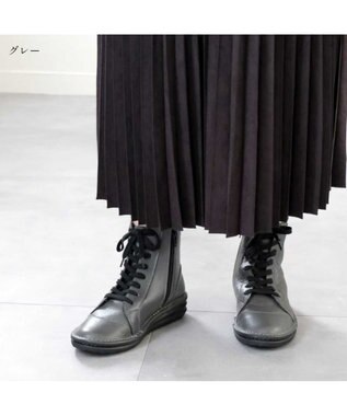 Pointer 本革軽量ブーツ レディース グレー