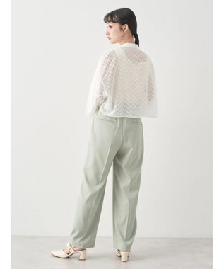 earth music&ecology ツッキリジャガードショートブラウス Off White