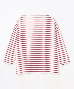 ANY オーガビッツ ボーダーカットソー マゼンタ