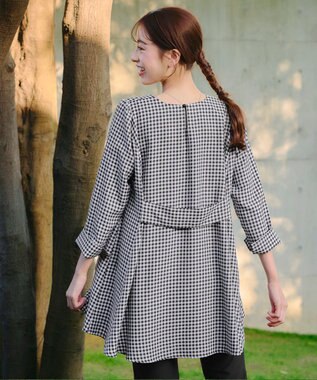  【小倉優子さん着用・選べる袖TYPE・洗える】バックフレアチュニック