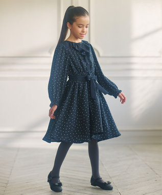 組曲 KIDS 【110-140㎝】キャサリンドット ワンピース ネイビー系5